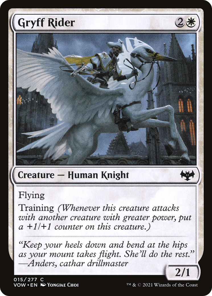 Image of Gryff Rider (VOW-015) - Innistrad: Crimson Vow Foil