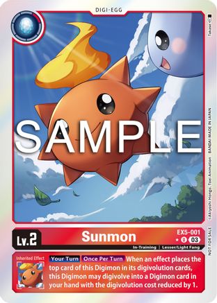Image of Sunmon (Animal Colosseum Box Promotion Pack) (EX5-001) - Animal Colosseum Foil