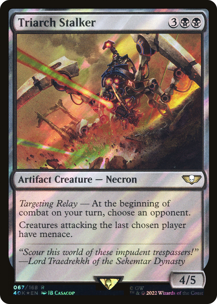 Image of Triarch Stalker (Surge Foil) (40K-067) - Warhammer 40,000 Commander Foil