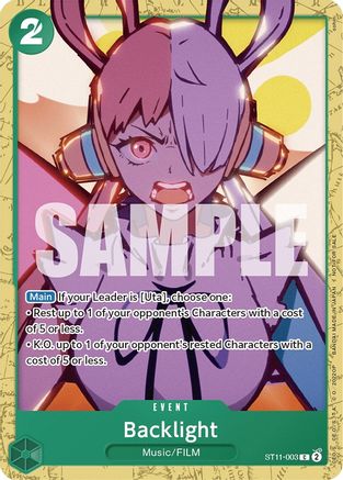 Image of Backlight (Starter Deck 11: Uta Deck Battle) (ST11-003) - One Piece Promotion Cards