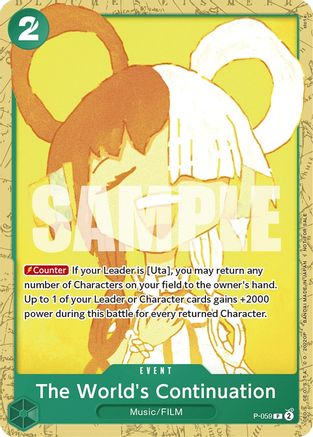 Image of The World's Continuation (Starter Deck 11: Uta Deck Battle) (P-059) - One Piece Promotion Cards