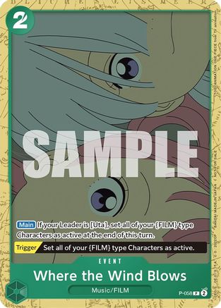 Image of Where the Wind Blows (Starter Deck 11: Uta Deck Battle) (P-058) - One Piece Promotion Cards