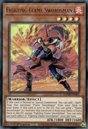 Image of Fighting Flame Swordsman (MZMI-EN001) - Maze of Millennia 1st Edition