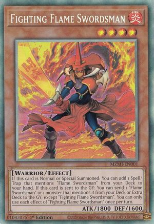 Image of Fighting Flame Swordsman (CR) (MZMI-EN001) - Maze of Millennia 1st Edition