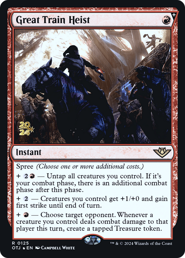 Image of Great Train Heist (PRE-125) - Outlaws of Thunder Junction Promos Foil