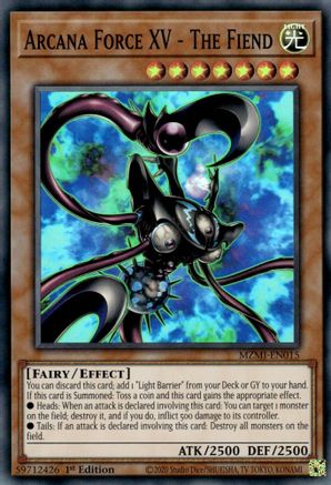 Image of Arcana Force XV - The Fiend (MZMI-EN015) - Maze of Millennia 1st Edition