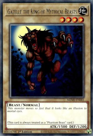 Image of Gazelle the King of Mythical Beasts (MZMI-EN041) - Maze of Millennia 1st Edition