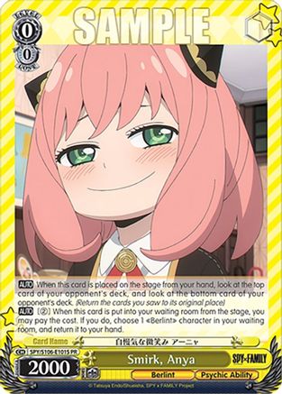 Image of Smirk, Anya (Foil) (SPY/S106-E101S PR) - SPY x FAMILY