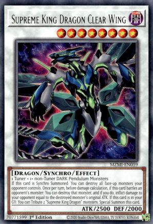 Image of Supreme King Dragon Clear Wing (MZMI-EN059) - Maze of Millennia 1st Edition