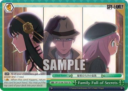 Image of Family Full of Secrets (SPY/S106-TE20 TD) - SPY x FAMILY