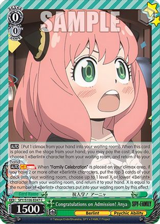 Image of Congratulations on Admission! Anya (SPY/S106-E047 C) - SPY x FAMILY