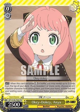 Image of Okey-Dokey, Anya (SPY/S106-TE04 TD) - SPY x FAMILY