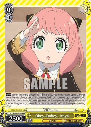 Image of Okey-Dokey, Anya (RRR) (SPY/S106-TE04R RRR) - SPY x FAMILY