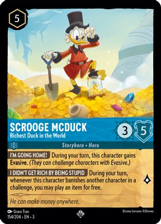Image of Scrooge McDuck - Richest Duck in the World (154/204) - Into the Inklands Cold Foil