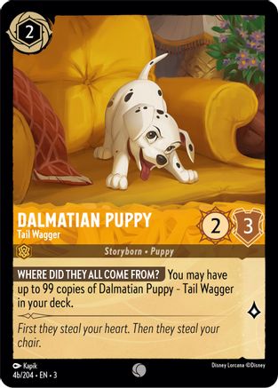 Image of Dalmatian Puppy - Tail Wagger (4b/204) (4b/204) - Into the Inklands Cold Foil