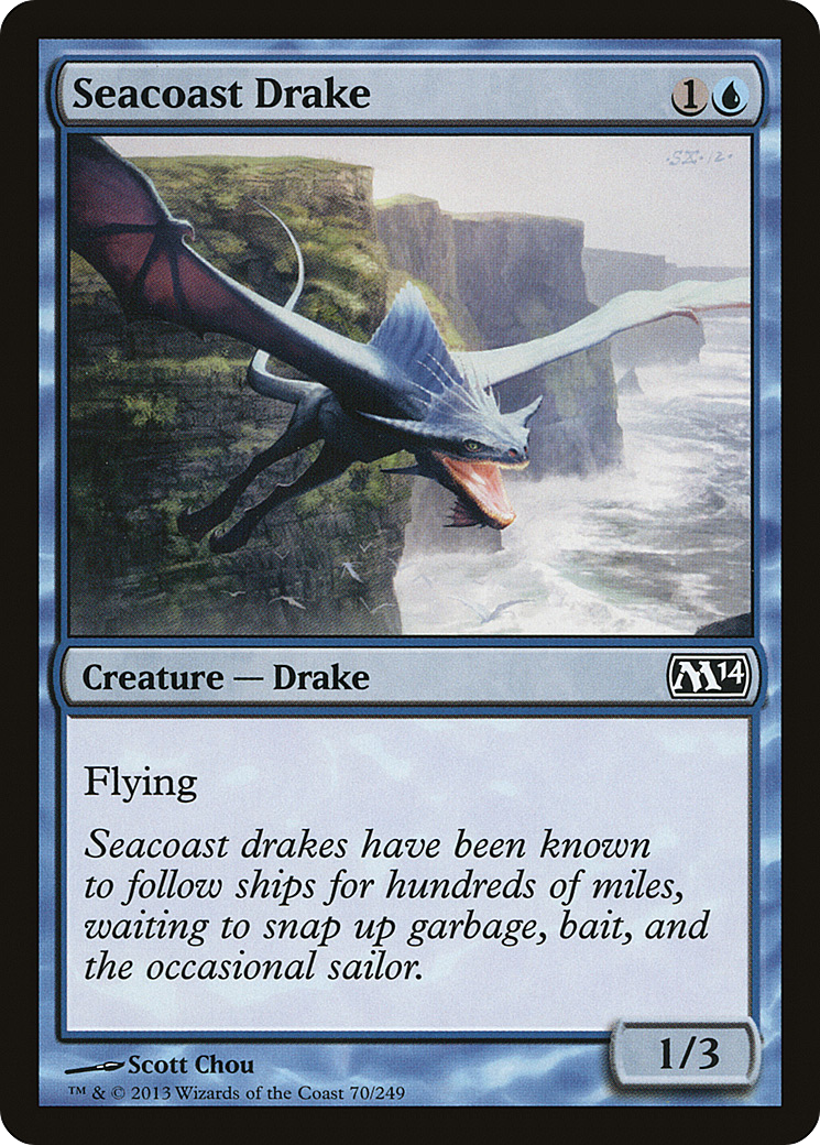 Image of Seacoast Drake (M14-070) - Magic 2014 Foil