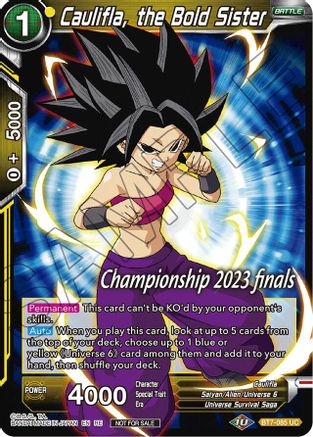 Image of Caulifla, the Bold Sister (2023 Championship Finals Celebration Pack) (BT7-085) - Tournament Promotion Cards Foil