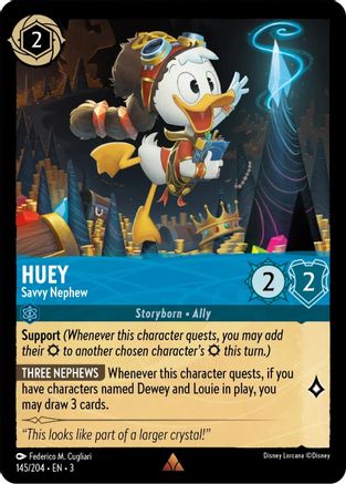 Image of Huey - Savvy Nephew (145/204) - Into the Inklands Cold Foil