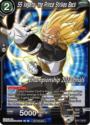 Image of SS Vegeta, the Prince Strikes Back (2023 Championship Finals Celebration Pack) (BT11-130) - Tournament Promotion Cards Foil