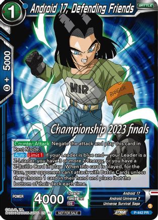 Image of Android 17, Defending Friends (2023 Championship Finals Celebration Pack) (P-442) - Tournament Promotion Cards Foil