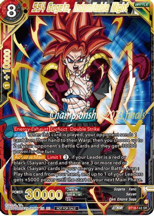 Image of SS4 Gogeta, Indomitable Might (2023 Championship Finals Celebration Pack Deluxe Set) (BT18-143) - Tournament Promotion Cards Foil