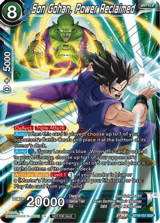 Image of Son Gohan, Power Reclaimed (Championship 2023 Reward Pack) (BT19-151) - Tournament Promotion Cards Foil