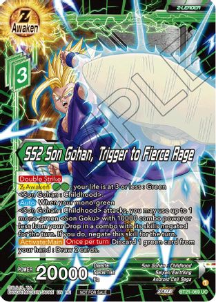 Image of SS2 Son Gohan, Trigger to Fierce Rage (2023 Championship Finals Zenkai Premium Pack) (BT21-069) - Tournament Promotion Cards Foil