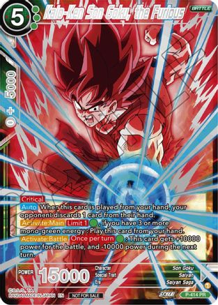 Image of Kaio-Ken Son Goku, the Furious (Championship 2023 Reward Alternate Art Card Set) (Holo) (P-414) - Tournament Promotion Cards Foil