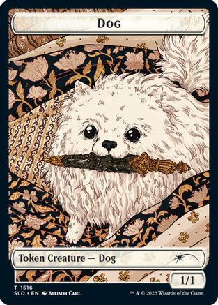 Image of Dog // Cat Double-Sided Token (SLD-1516 // 1517) - Secret Lair Drop Series Foil