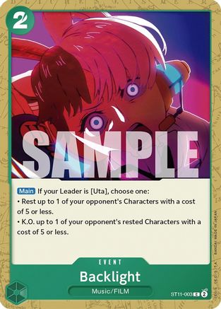 Image of Backlight (ST11-003) - Starter Deck 11: Uta