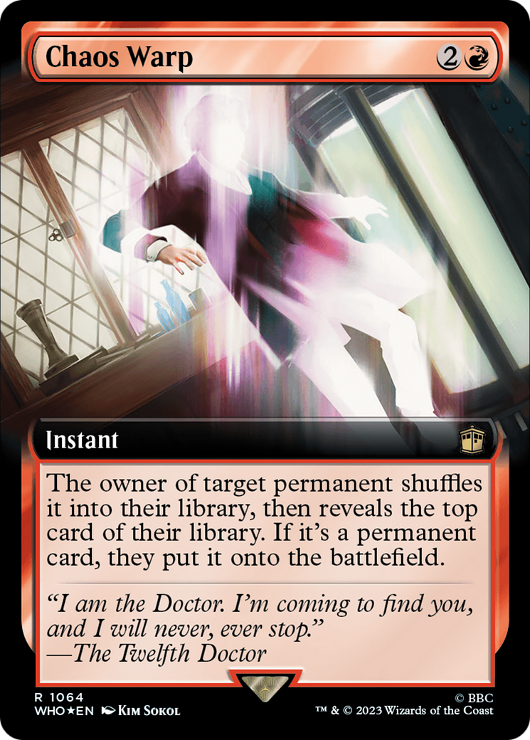 Image of Chaos Warp (Extended Art) (Surge Foil) (WHO-1064) - Doctor Who: (Extended Art) Foil