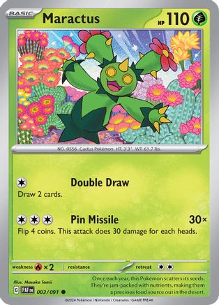 Image of Maractus 003/091  - Reverse Holofoil SV Paldean Fates - Common