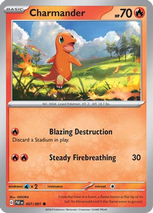 Image of Charmander 007/091  SV Paldean Fates - Common