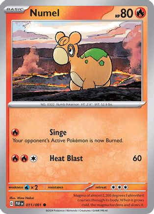 Image of Numel 011/091  SV Paldean Fates - Common