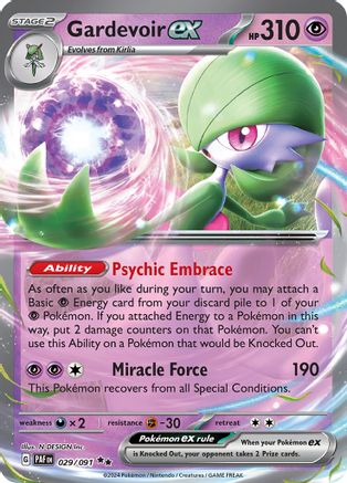 Image of Gardevoir ex 029/091  - Holofoil SV Paldean Fates - Double Rare