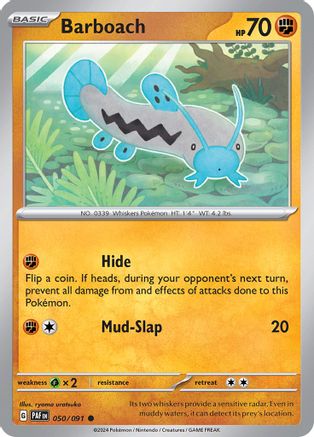 Image of Barboach 050/091  - Reverse Holofoil SV Paldean Fates - Common