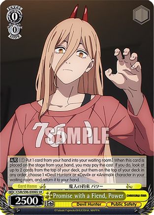 Image of Promise with a Fiend, Power (SR) (CSM/S96-E006S SR) - Chainsaw Man