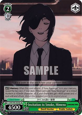 Image of Invitation to Smoke, Himeno (SR) (CSM/S96-E034S SR) - Chainsaw Man
