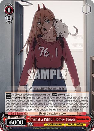 Image of What a Pitiful Home~ Power (SR) (CSM/S96-E059S SR) - Chainsaw Man