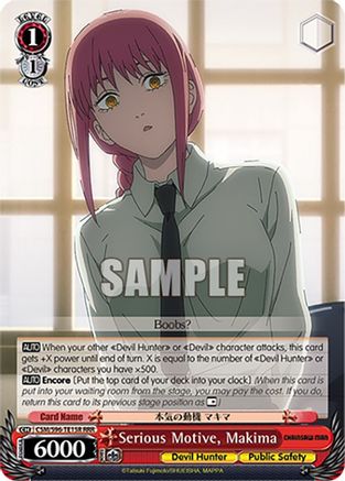 Image of Serious Motive, Makima (RRR) (CSM/S96-TE15R RRR) - Chainsaw Man