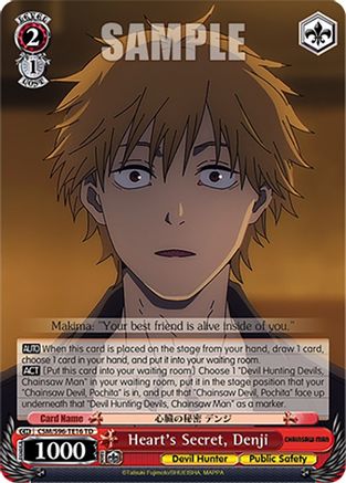 Image of Heart's Secret, Denji (CSM/S96-TE16 TD) - Chainsaw Man