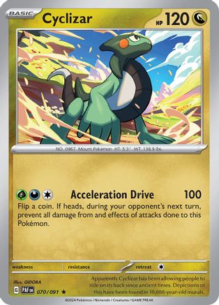 Image of Cyclizar 070/091  - Reverse Holofoil SV Paldean Fates - Rare