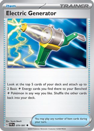 Image of Electric Generator 079/091  SV Paldean Fates - Uncommon