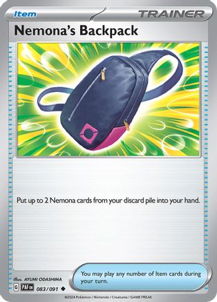 Image of Nemona's Backpack 083/091  SV Paldean Fates - Uncommon