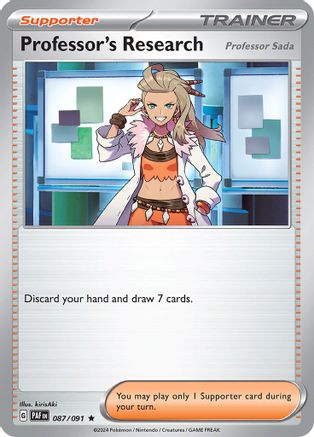 Image of Professor's Research 087/091  - Reverse Holofoil SV Paldean Fates - Rare