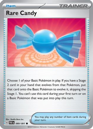 Image of Rare Candy 089/091  - Reverse Holofoil SV Paldean Fates - Common