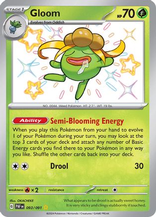 Image of Gloom 093/091  - Holofoil SV Paldean Fates - Shiny Rare