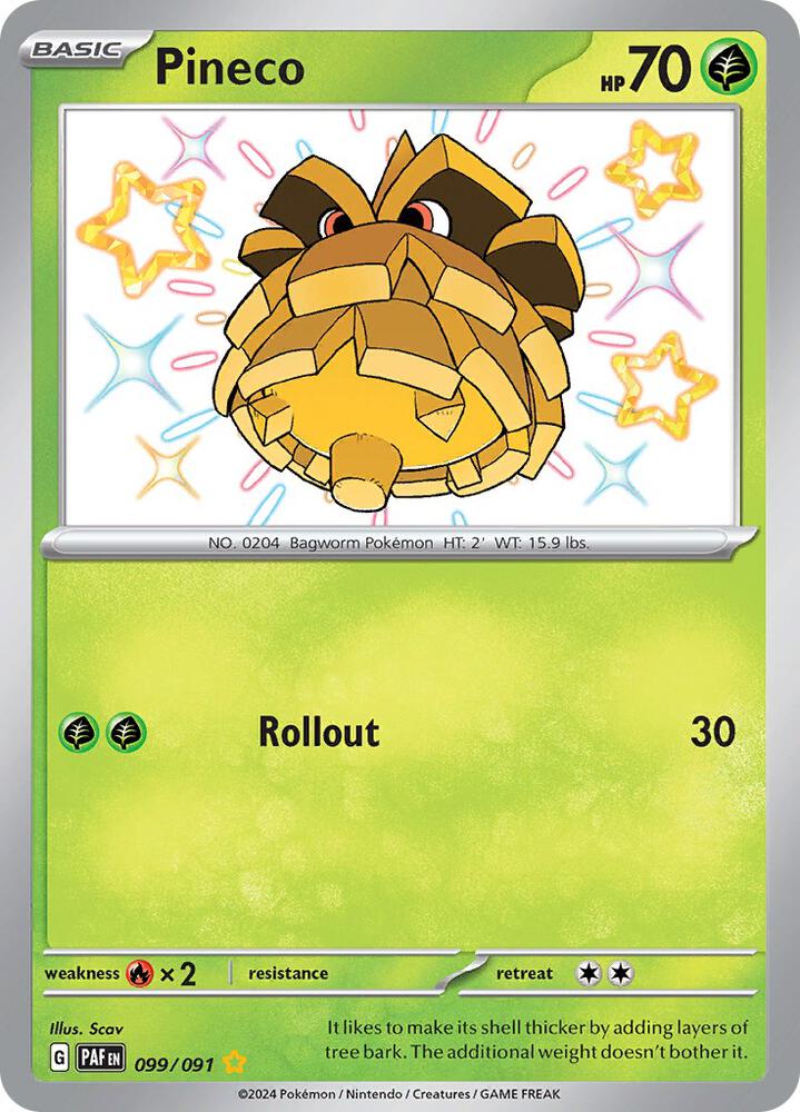 Pokemon Pineco - 099/091 - SV: Paldean Fates (PAF) NM