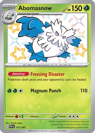 Image of Abomasnow 101/091  - Holofoil SV Paldean Fates - Shiny Rare