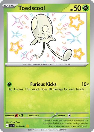 Image of Toedscool 105/091  - Holofoil SV Paldean Fates - Shiny Rare